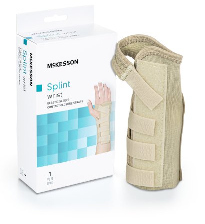 Wrist Brace Low Profile / Contoured / Wraparound Aluminum / Cotton / Elastic Beige Large - 155-79-87087