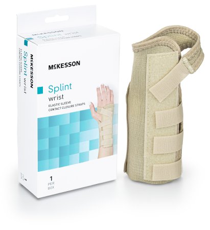 Wrist Brace Low Profile / Contoured / Wraparound Aluminum / Cotton / Elastic Beige Large - 155-79-87087