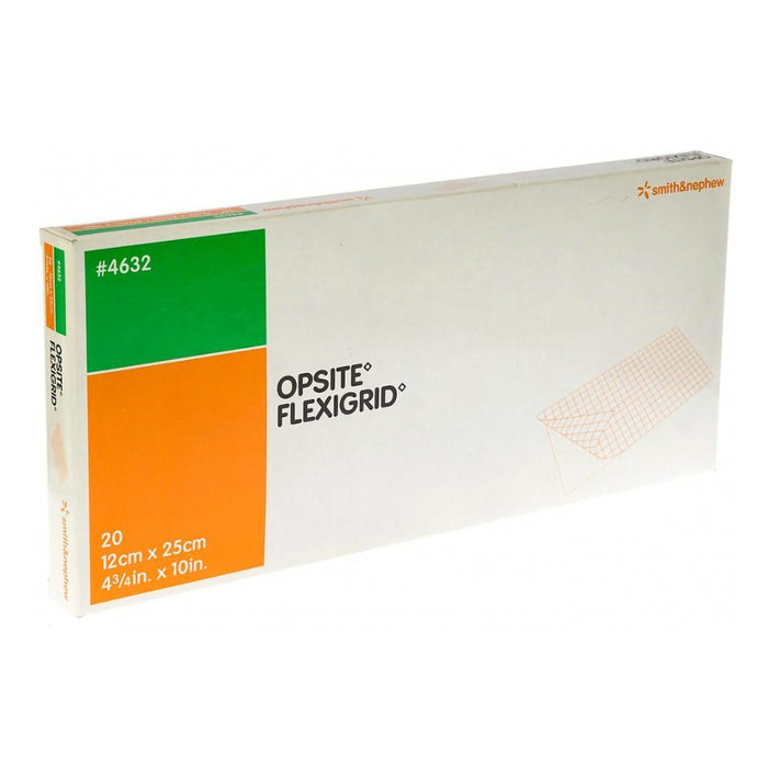 Transparent Film Dressing OpSite Flexigrid 4-3/4 X 10 Inch 2 Tab Delivery Rectangle Sterile - Box of 20