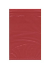 Action Health Colored Zip Bags - Red Tint Zip Bags, 2 Mil Thickness