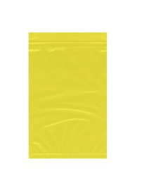 Action Health Colored Zip Bags - Yellow Tint Zip Bags, 2 Mil Thickness