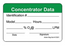 Action Health Concentrator Data Label, 2.5W x 1.5H, White - CD21