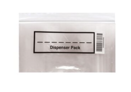 Action Health Zip Bags with Dispenser Pack - Clear