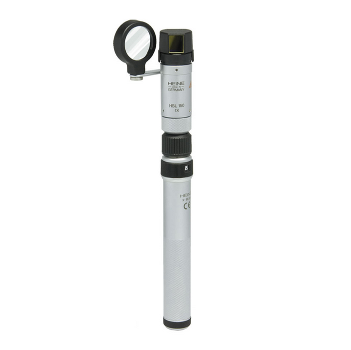 HEINE HSL 150 Hand-held Slit Lamp Set: BETA SLIM battery handle in Soft Pouch
