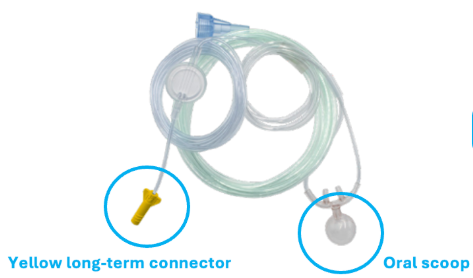 Salter Labs Divided SOFT CO2 Sampling / O2 Delivery Cannula - Divided Oral / Nasal Cannula, ETCO2 Filter, 7' O2 Line, 6' ETCO2 Line - 4MSF2-L-PED-7-6-25