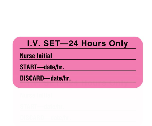 Medical Labels - Tubing Change Label, 2-1/4" x 7/8"