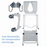 Aquatec Ocean Ergo Self Propel Shower Commode with Collection Pan, Lid, and Pan Support Guide Rail - OCEANERGOSP