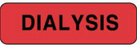 Label Paper Permanent Dialysis 1 1/4"x3/8" Fl. Red 1000 per Roll - 59704899
