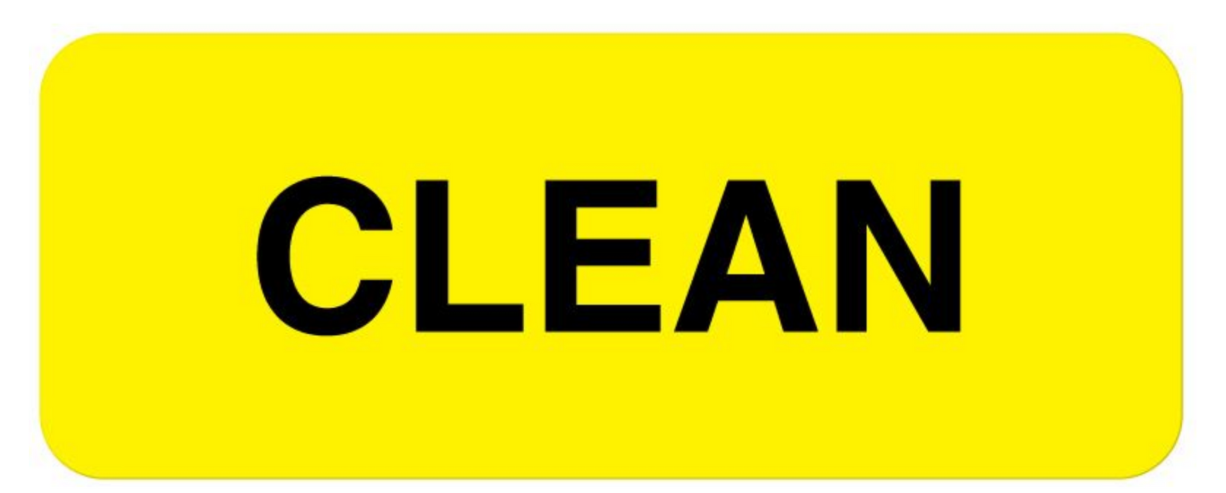 United Ad Label Sterilization Labels - LABEL, CLEAN, 2-1/4X7/8, 420/RL, FL, YL - ULCS716