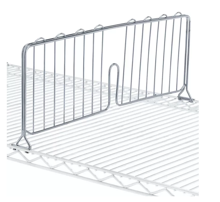 Uline Shelf Dividers 24 x 8", Chrome - H-1761C