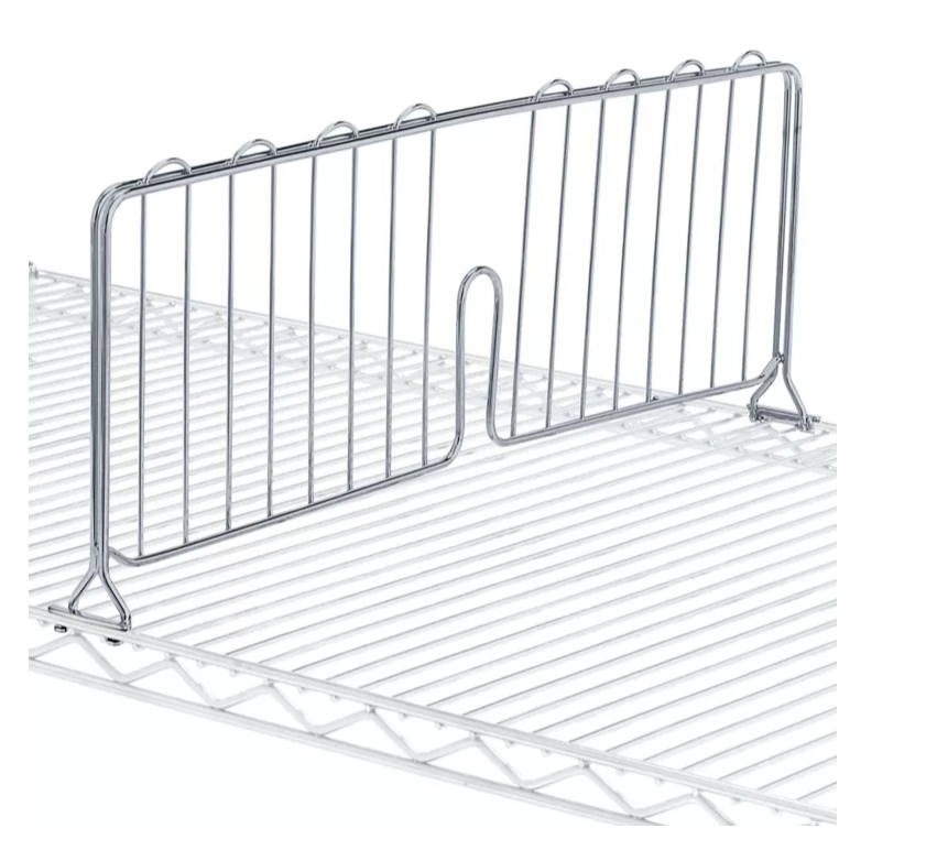 Uline Shelf Dividers 24 x 8", Chrome - H-1761C