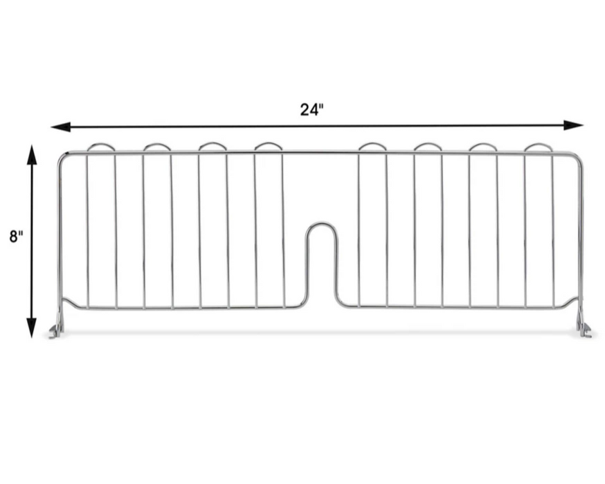 Uline Shelf Dividers 24 x 8", Chrome - H-1761C