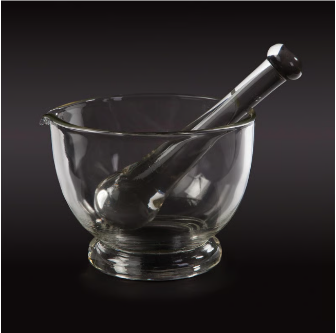 Health Care Logistics Flint Glass Mortar and Pestle Set
