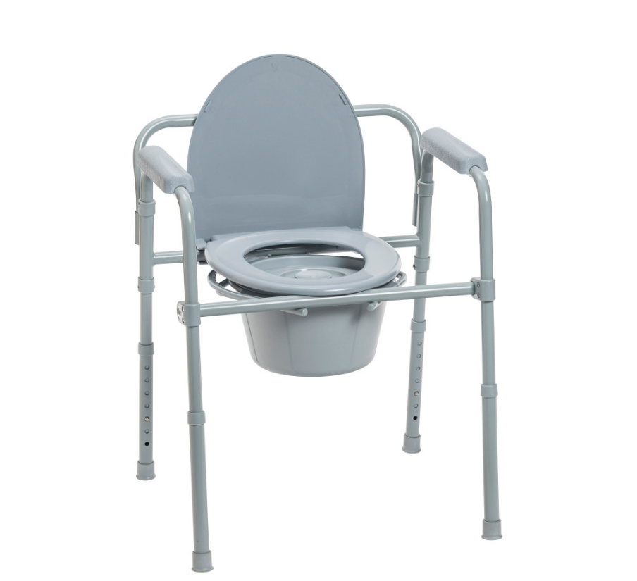 Drive / Devilbiss Folding Bedside Commodes - Folding Bedside Steel Commodes standard labels - 11148-1
