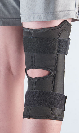 Corflex CoolTex Ag 13″ Patella Stabilizer with Cor-Trak Buttress and Hinge - Open Popliteal