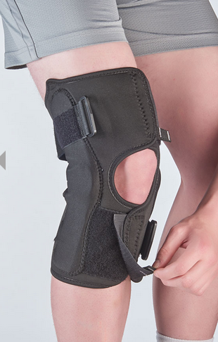 Corflex CoolTex Ag 13″ Anterior Closure Knee Wrap with Hinge - Open Popliteal