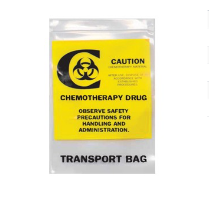 Action Health Chemotherapy Transport Bags, Yellow, 6W x 9H - 9216