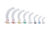SunMed Color-Coded Guedel Airways - Disposable Guedel Oral Airway, Blue, Infant, 50 mm - 1-1504-50
