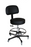 Blickman Health Ind Inc Pneumatic Exam Stools with Composite Base - Pneumatic Exam Stool, with Back, with Aluminum Base, Black - 1041212125
