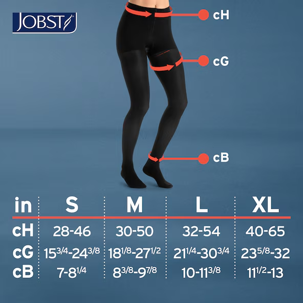 Jobst Ultrasheer Waist 20-30 Closed Toe Black