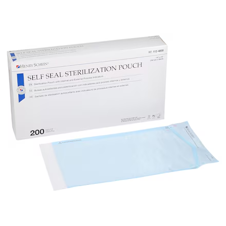 Sterilization Pouch Self Seal 7.5 in x 13 in 200/Bx - 1124858