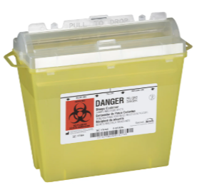 5-Quart Sharps Container(Translucent Yellow) - 175 040