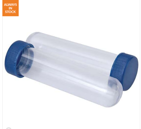 Cole-Parmer SamplePrep Vial with Screw Cap, Polycarbonate, 50 mL, 1-1/8" dia x 4-1/2"L - EW-04500-38