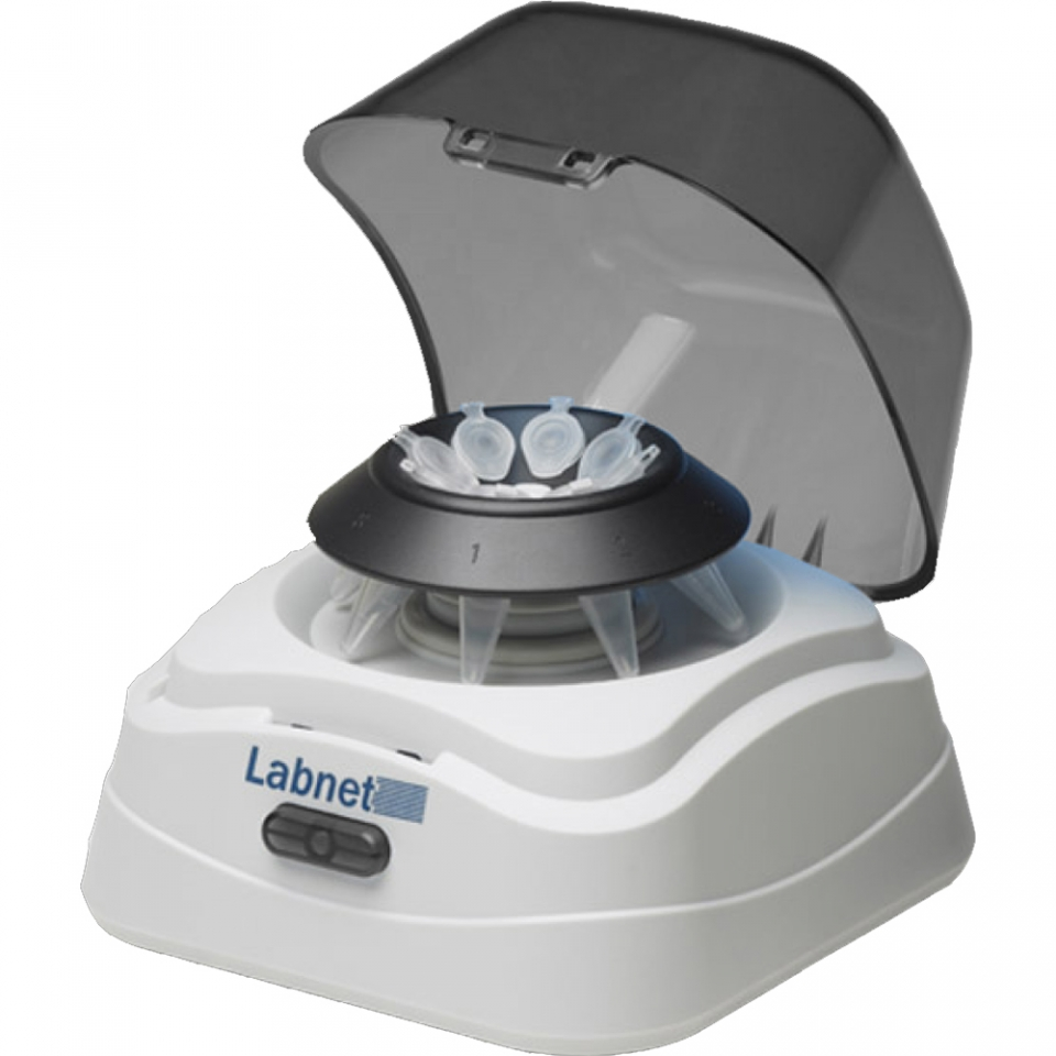 Labnet Mini Microcentrifuge with Gray Lid 100-240V - C1601-G
