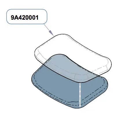 Midmark Foot Control Covers - Plastic Foot Section Cover for 416/417 Chair - 9A420001
