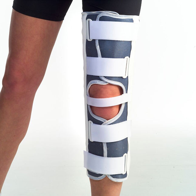 Zimmer Foam Contoured Knee Immobilizers - Perforated Foam-Lined Knee Immobilizer with Contoured Stays, 16" Long, Size XL - 00187650616