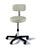 273 Basic Stool with Back, Auto Locking Casters, Dark Linen