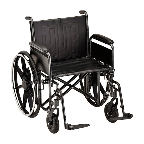 22 Inch Detachable Full Arms Wheelchair 
