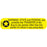 Label Paper Permanent Warning State And 1 9/16" X 3/8" Yellow 500 Per Roll, 2 Rolls Per Box