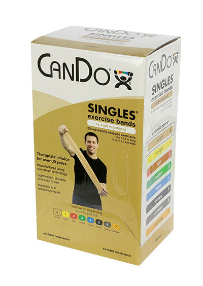 CanDo Low Powder Pre-cut Exercise Band 5' length