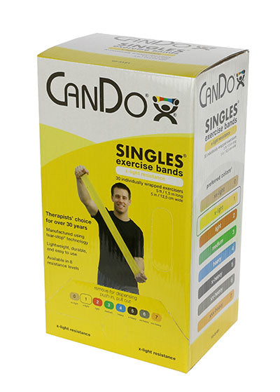 CanDo Low Powder Pre-cut Exercise Band 5' length