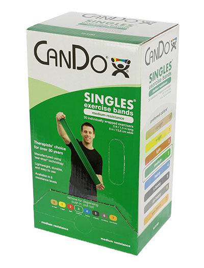CanDo Low Powder Pre-cut Exercise Band 5' length