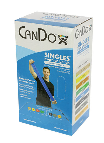 CanDo Low Powder Pre-cut Exercise Band 5' length