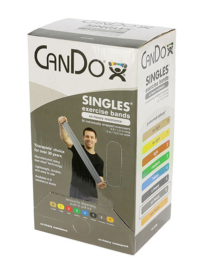 CanDo Low Powder Pre-cut Exercise Band 5' length