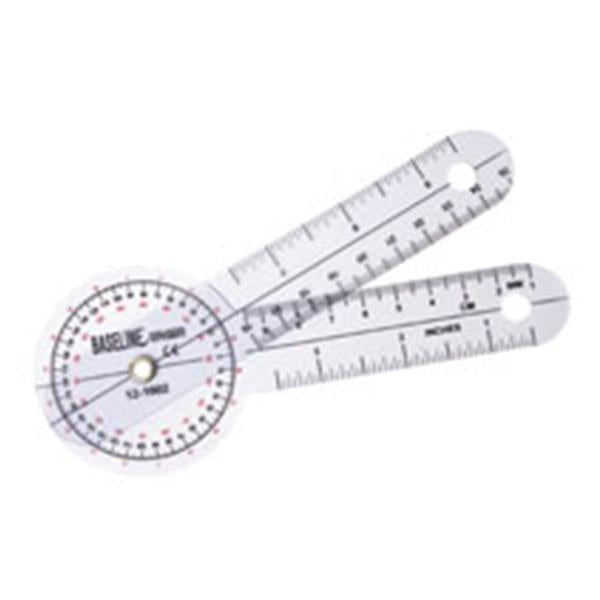 Fabrication Enterprises Goniometer ROM Baseline Pocket Size Joint 6" 360 Degree Range Ea