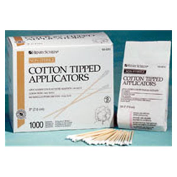 Henry Schein  Applicator Cotton Tipped HSI Non Sterile 6 in Wood Handle 1000/Bx, 10 BX/CA (1009175)