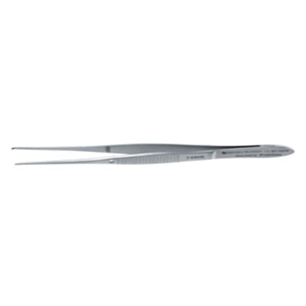 Henry Schein  Forcep Iris Henry Schein 4" Straight 1x2 Teeth Stainless Steel Ea