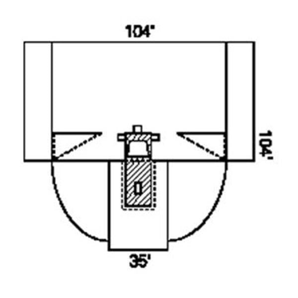 O & M Halyard Drape Laparoscopy/Pelviscopy 7x9 ABD Fen 14x35 Strl 10/CA