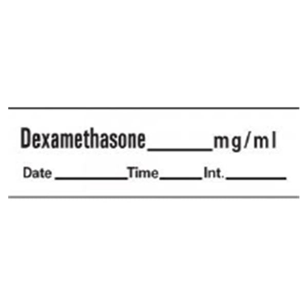 TimeMed a Div of PDC Tape Dexamethasone Anesthesia 1-1/2x1/2" Removable White RL