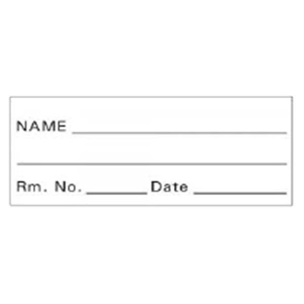 TimeMed a Div of PDC Labeling Tape White 2-1/4x1" Name/ Rm.No/ Date 500/RL