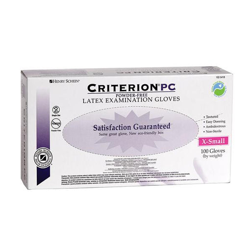 Henry Schein  Gloves Exam Criterion PC Powder-Free Latex X-Small 100/Bx, 10 BX/CA (1025418)