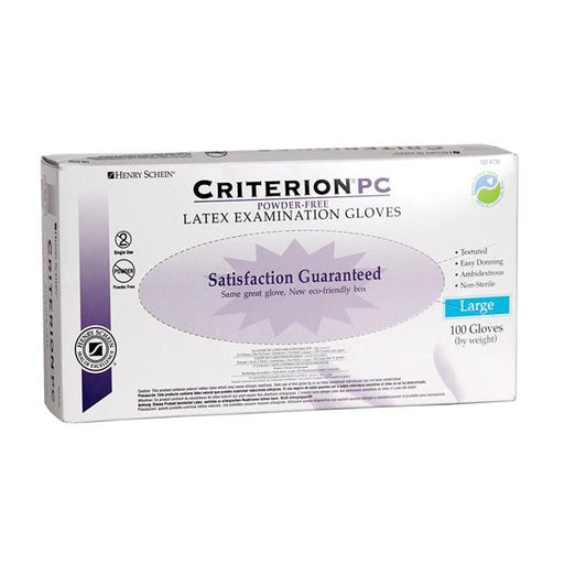 Henry Schein  Gloves Exam Criterion PC Powder-Free Latex Large 100/Bx, 10 BX/CA (1026730)