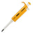 Globe Scientific  Diamond Line Adjustable Volume Pipette 5-50uL Graduated Yellow EA