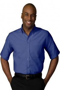 Edwards Garment Co Men's Oxford Shirts - Men's Short-Sleeved Oxford Shirt, French Blue, Size S - 1027 FRENCH BLUE S