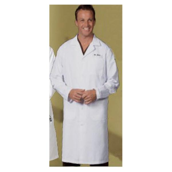 Fashion Seal Lab Coat Kn Lgnth 65% Polyester / 35% Cotton M Wht Sz 46 45" Ea
