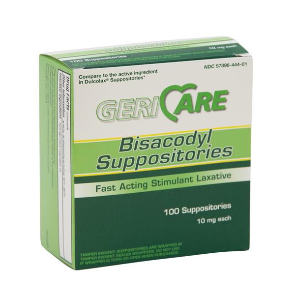Geri-Care Pharmaceuticals Bisacodyl Suppository 10mg 100/Bx